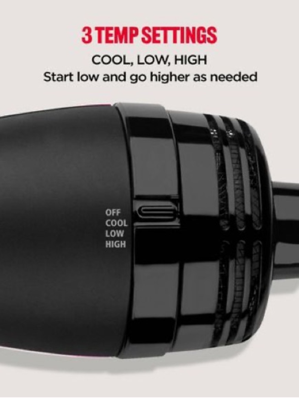 Revlon Black and Pink Hot Air Styling Brush - Picture 3 of 7